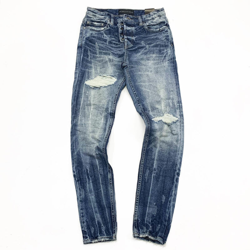 ARTMEETSCHAOZ (BLUE /white WASH JEANS )