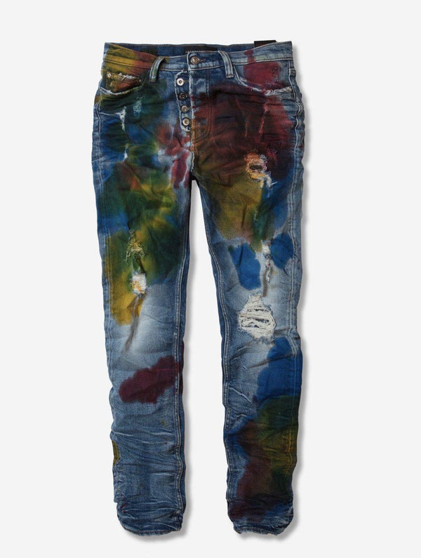 ARTMEETSCHAOZ (blue/yellow red wash jeans)