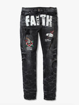 Artmeetschaos (grey/black wash jeans)