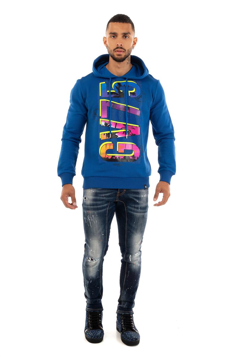 Avenue George (royal blue sax hoodie)