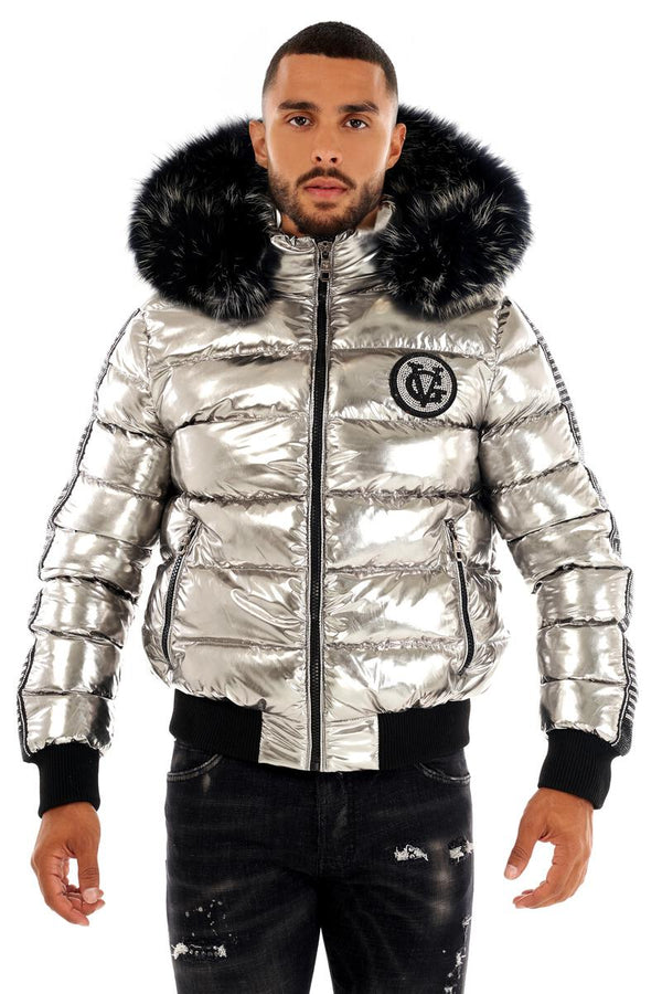 Avenue George (sliver/black GV puffer jacket)