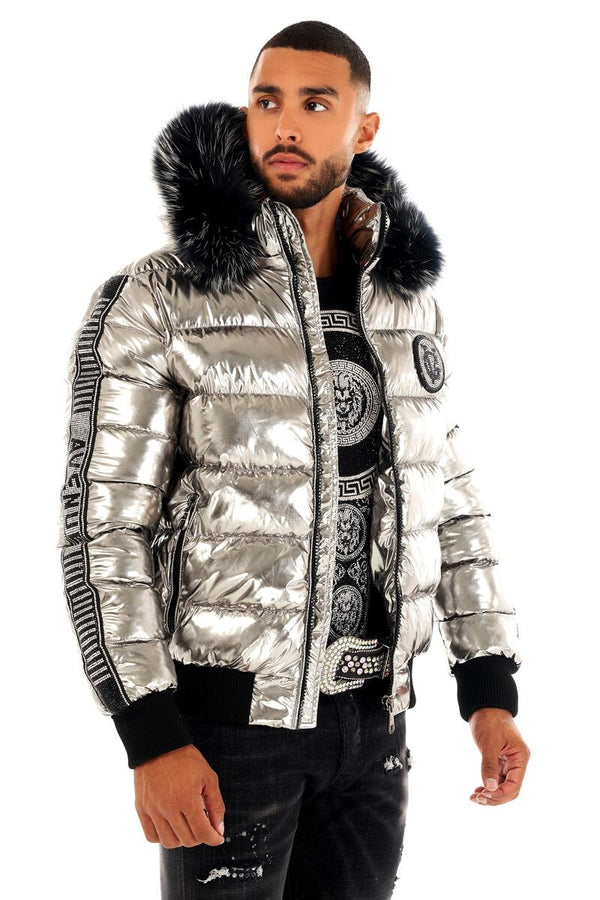 Avenue George (sliver/black GV puffer jacket)