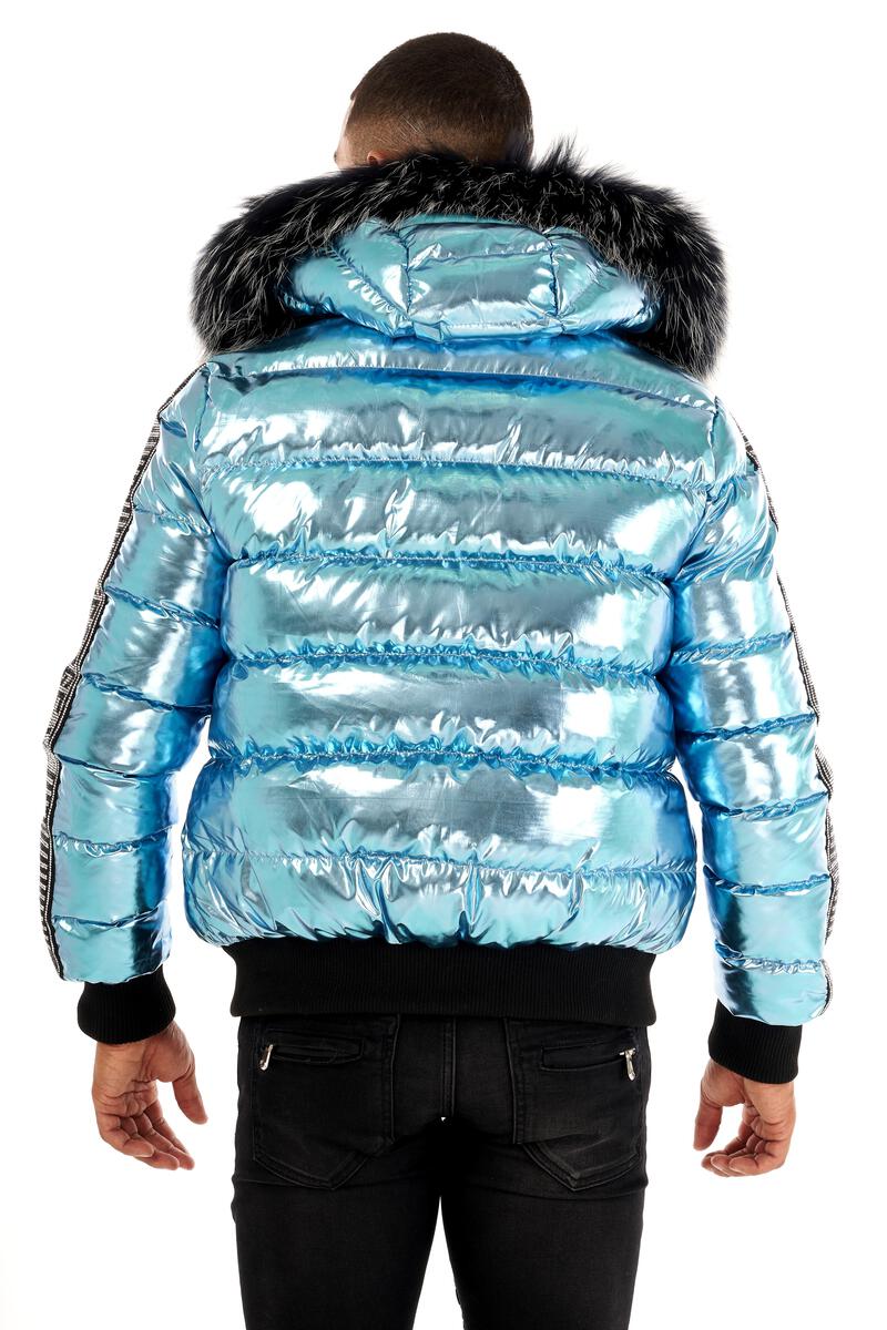 Avenue George (turquoise GV puffer jacket)