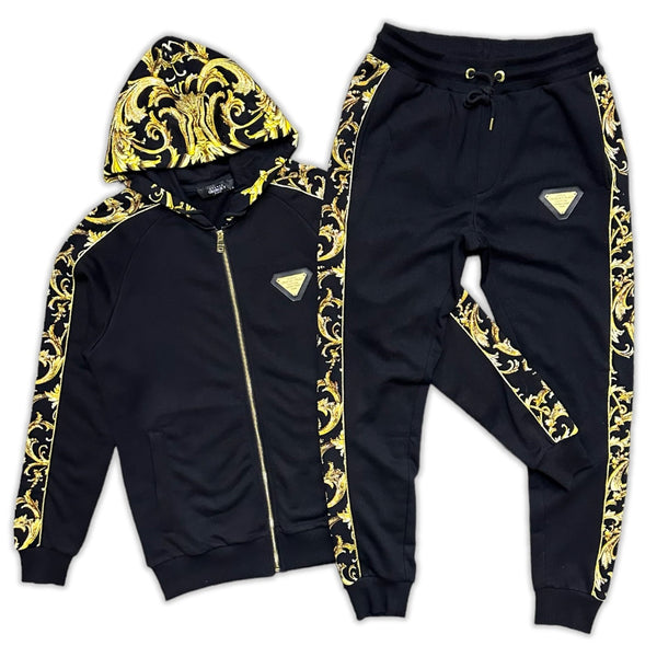 Avenue George (black/gold "baroque gv jogging set)