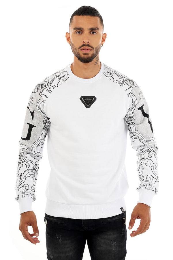 Avenue George (white/sliver GV sweater)