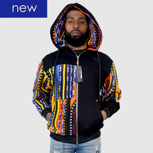 Coogi Australia (Brilliant Sweater Patched Fleece Hoodie)