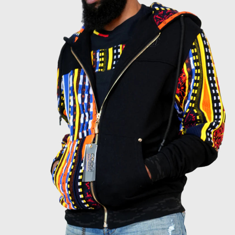 Coogi Australia (Brilliant Sweater Patched Fleece Hoodie)