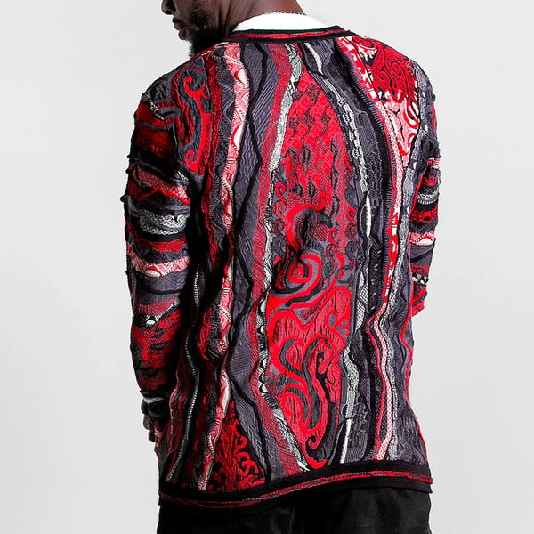 Coogi Australia (red -black classic crewneck sweater)