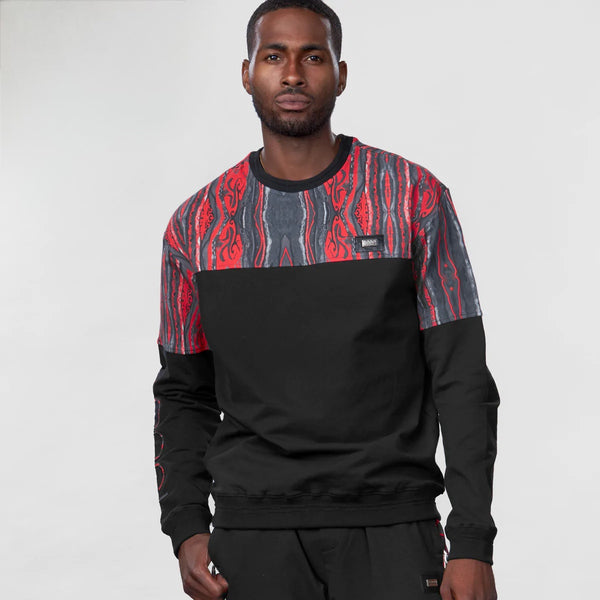 Coogi australia (red / black fleece crewneck sweater))