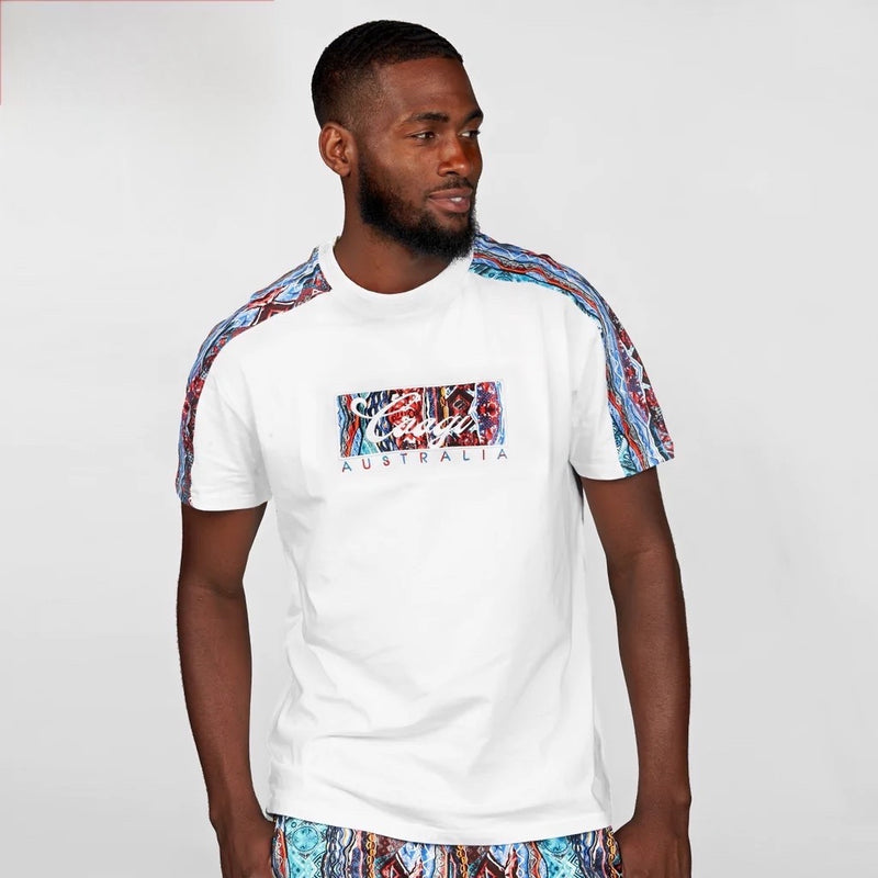 Coogi Australia (blue -red og patch white  t-shirt)