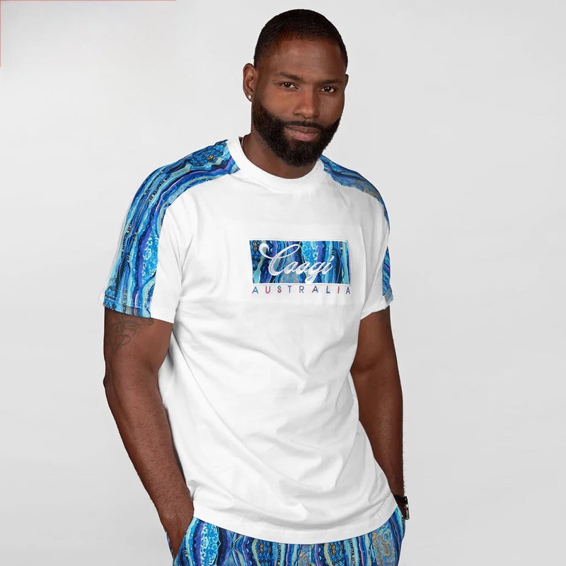 Coogi Australia (classic blue patch white t-shirt)