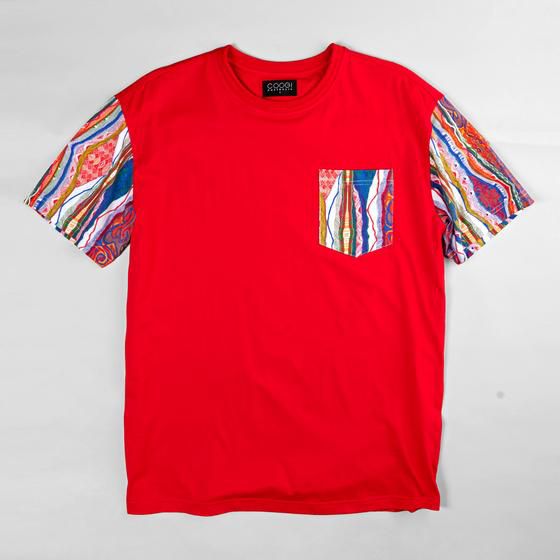 Coogi Australia (Red Og Patch Work Crewneck T-Shirt)