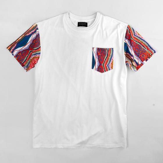 Coogi Australia (White Og Patch Work Crewneck T-Shirt)