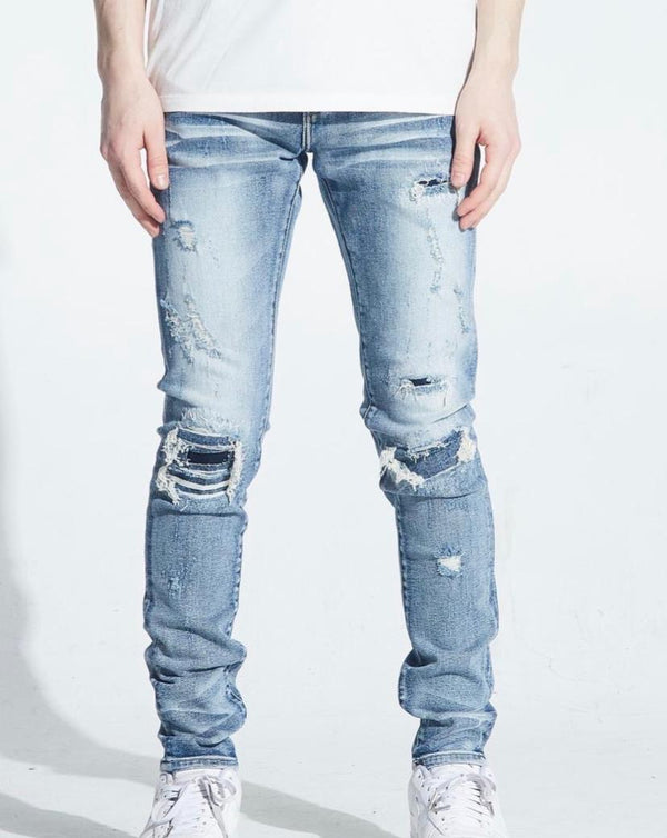 Crysp denim (Blue/dark blue cut wash jean -108)