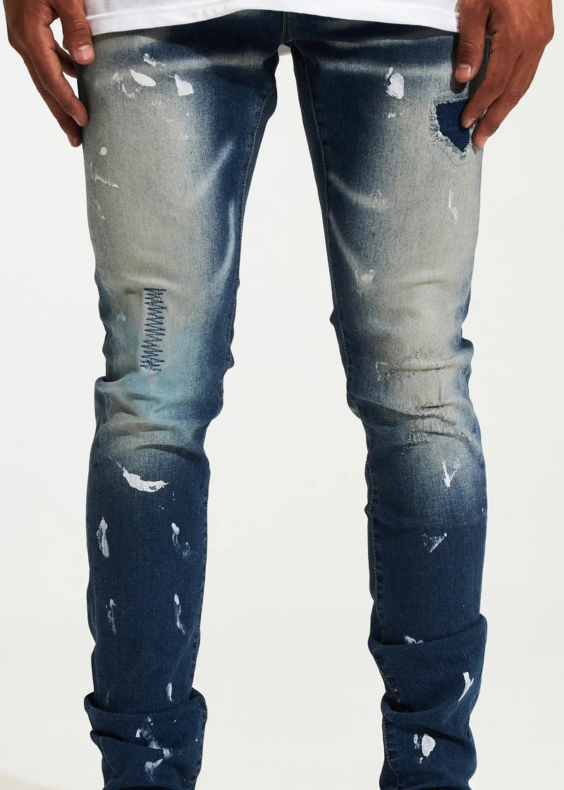 Crysp denim (blue paint Atlantic jean -119)