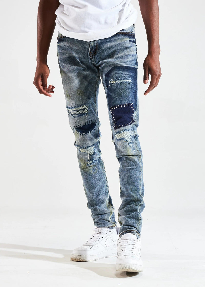 Crysp denim (blue patchwork Atlantic jean -134)