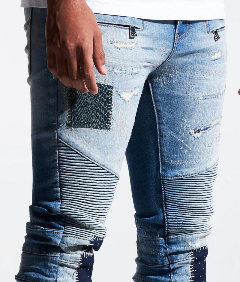 Crysp denim (blue patchwork sky walker jean -102