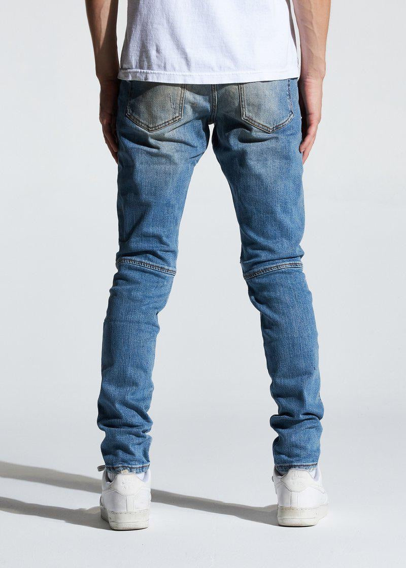 Crysp Denim (sand/blue cut wash jean-123)