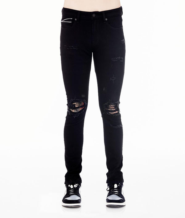 Cult of individuality (black ink punk super skinny cut jean)