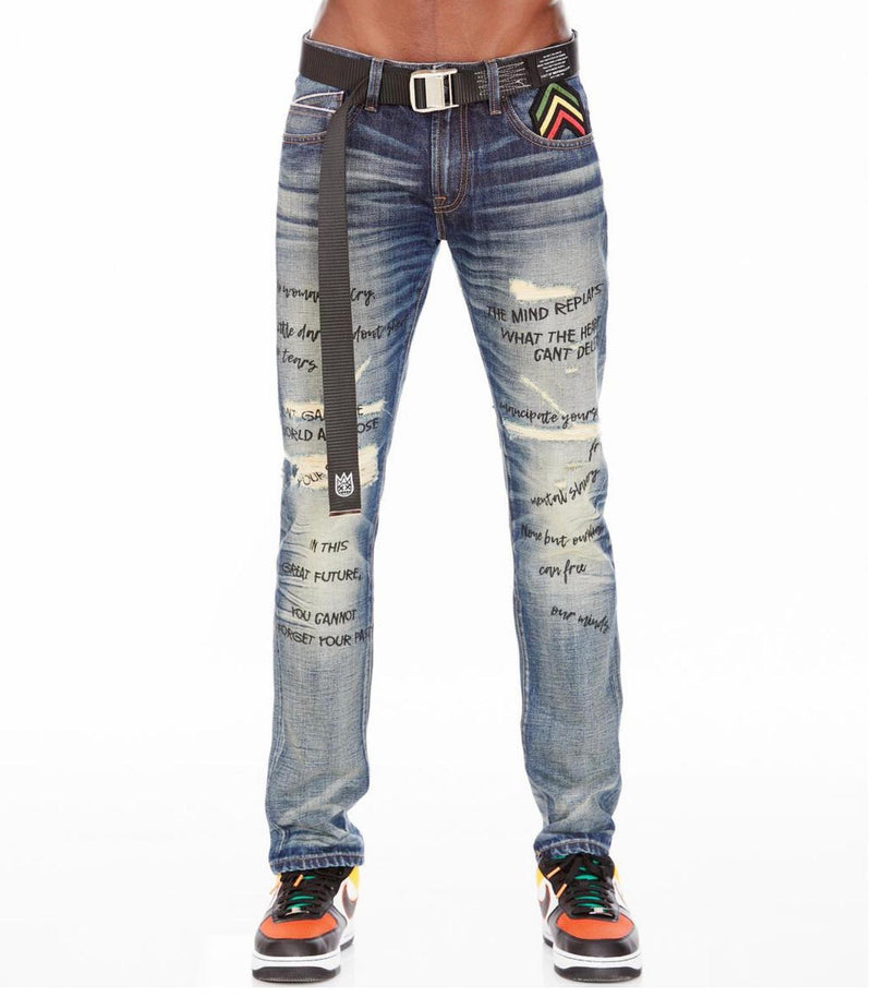 cult of individuality (blue Marley rocker slim belt in shed jean)