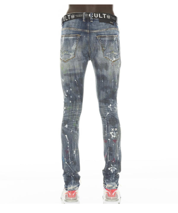 Cult of individuality (blue punk super skinny stretch jean)