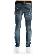 Cult of individuality (dark blue drip punk super skinny jean)