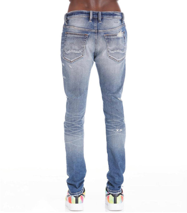 Cult of individuality (dark blue punk super skinny jean)