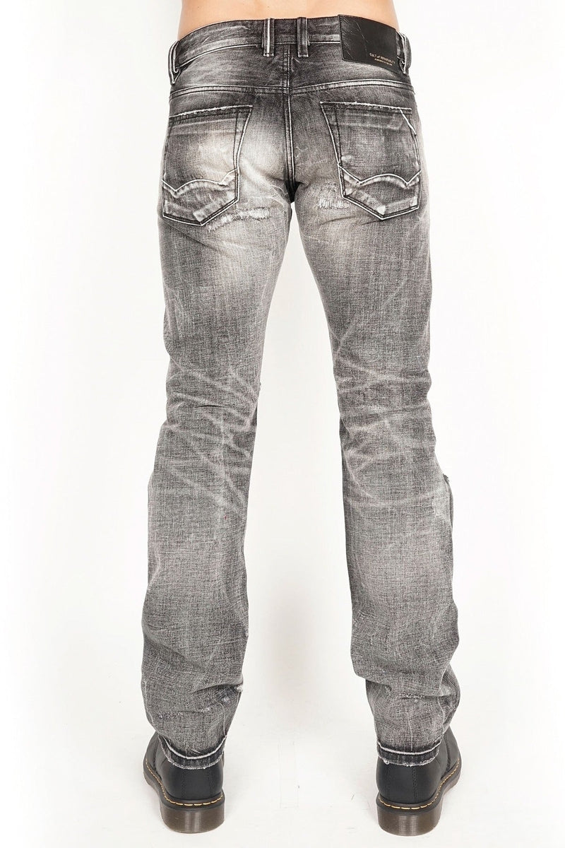 Cult of individuality (grey/white cut wash jean)