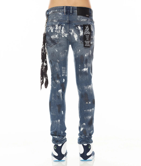 cult of individuality (leopard punk super skinny jean)