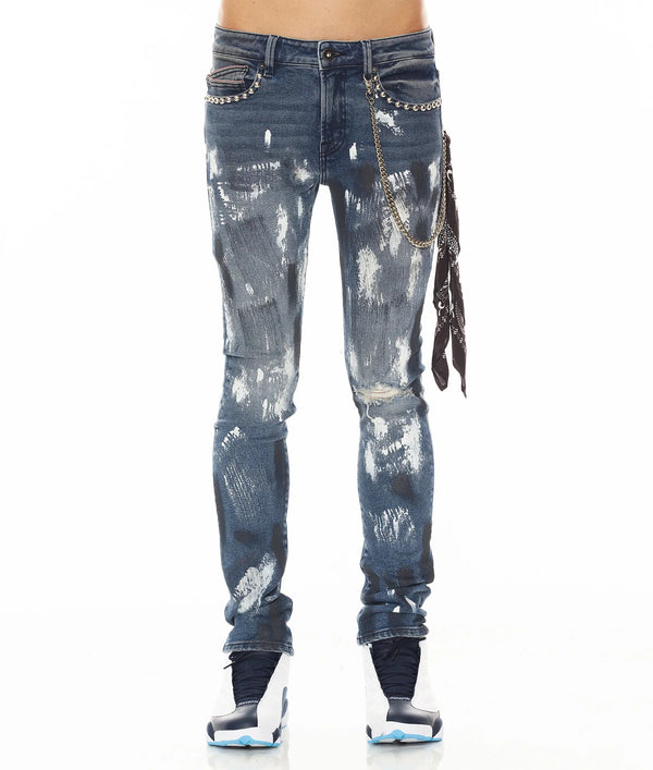 cult of individuality (leopard punk super skinny jean)