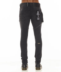 Cult of Individuality Mixer Punk Patch Skinny Jeans Black