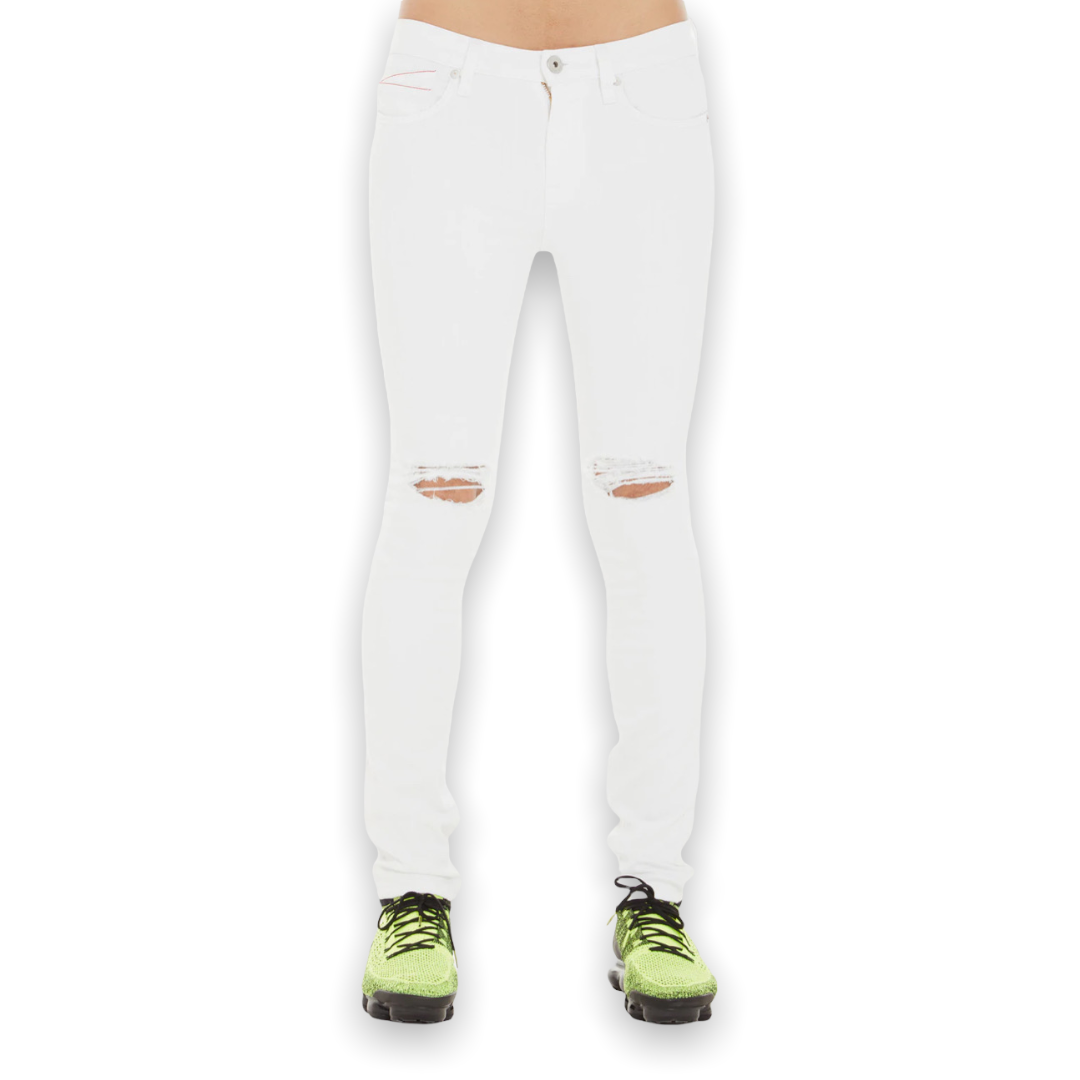 Cult of individuality (white punk super skinny stretch jean)