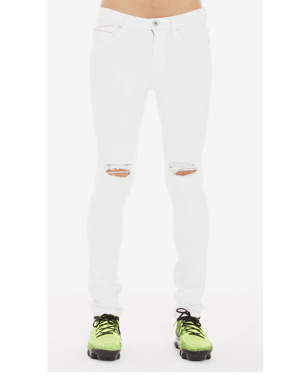 Cult of individuality (white punk super skinny stretch jean)