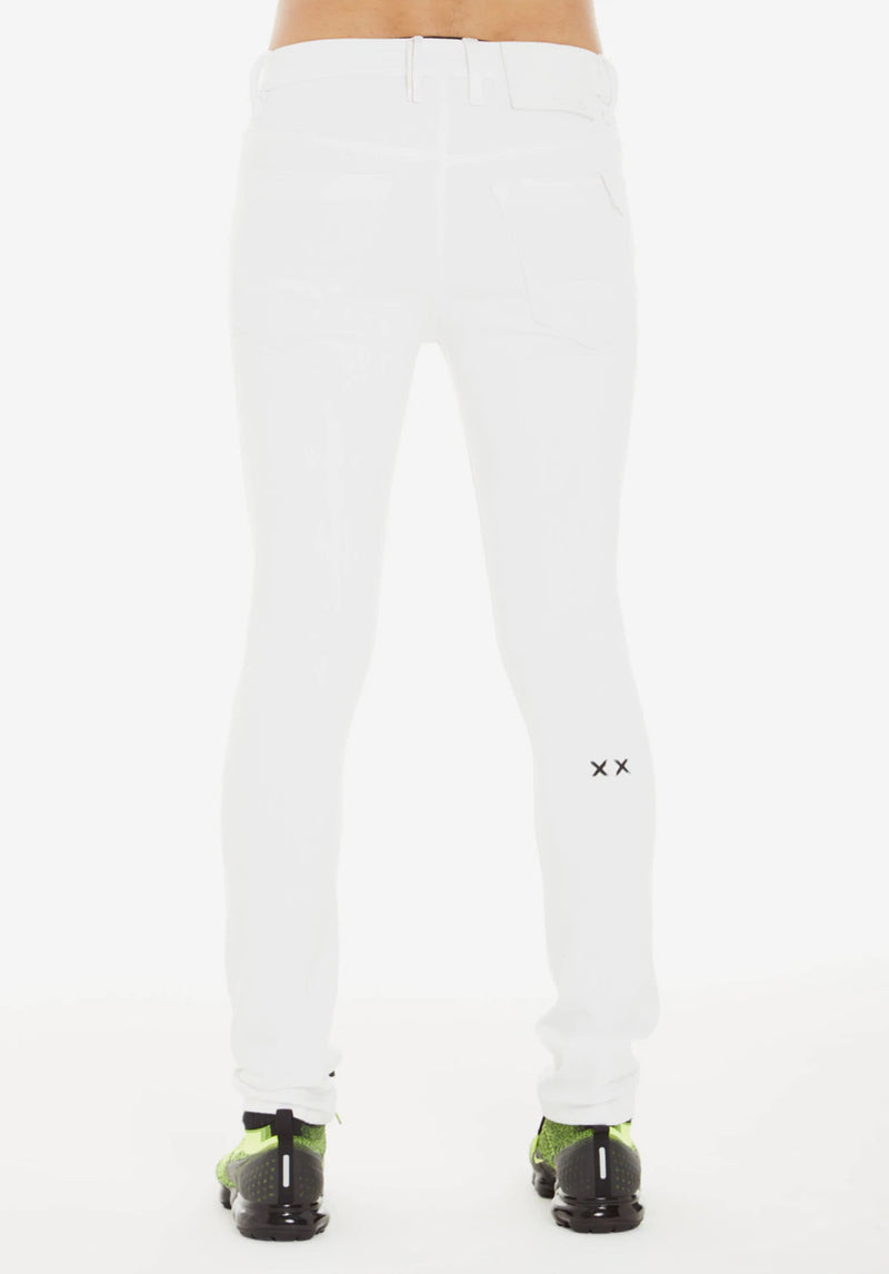 Cult of individuality (white punk super skinny stretch jean)