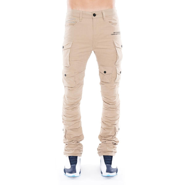 cult of individuality (tan hipster nomad cargo stacked pant)