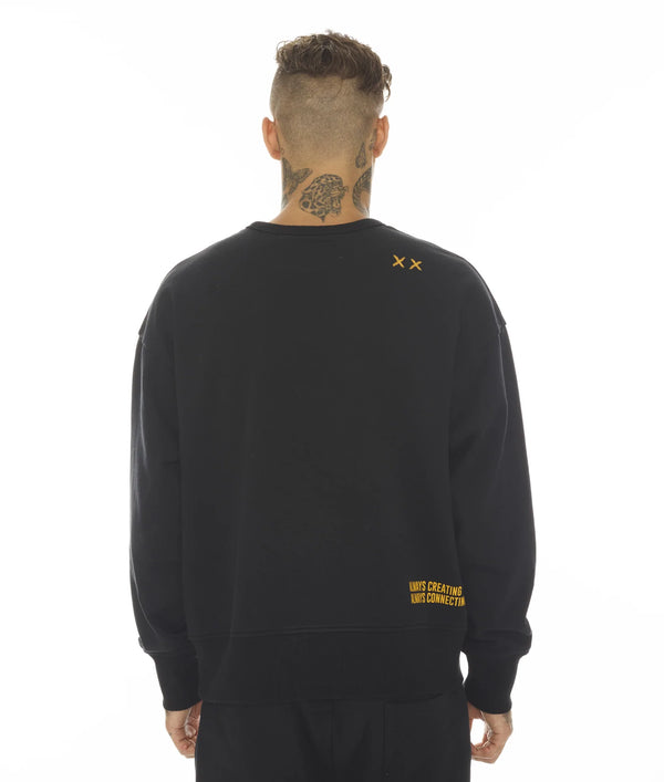 Cult of individuality (black crewneck fleece sweater)