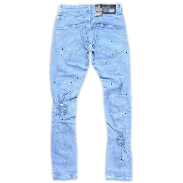 Denimicity (Men's Baby Blue Garment Skinny Jean -097)