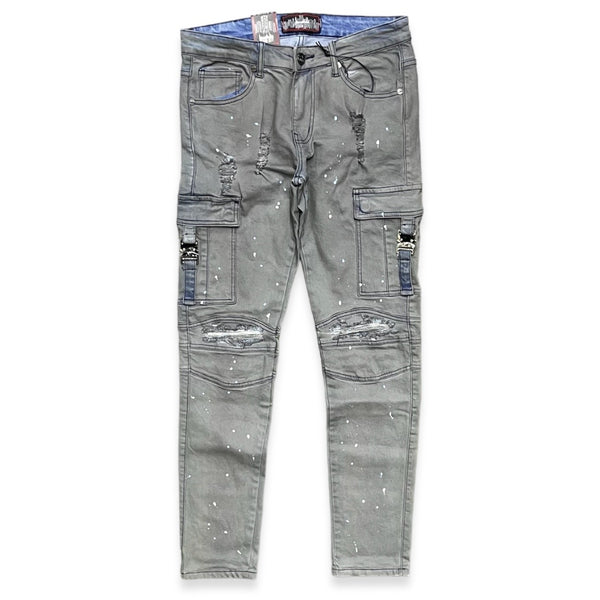 Denimicity (Men's Mechanic Blue Wash Cargo Slim Jean -093)