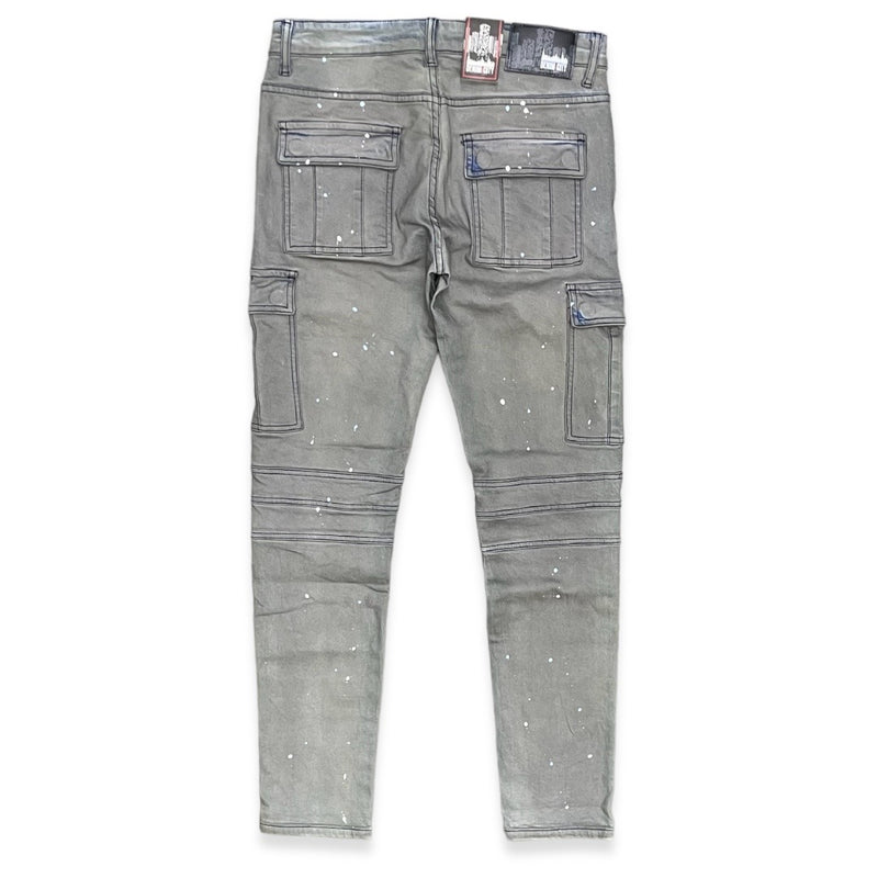 Denimicity (Men's Mechanic Blue Wash Cargo Slim Jean -093)