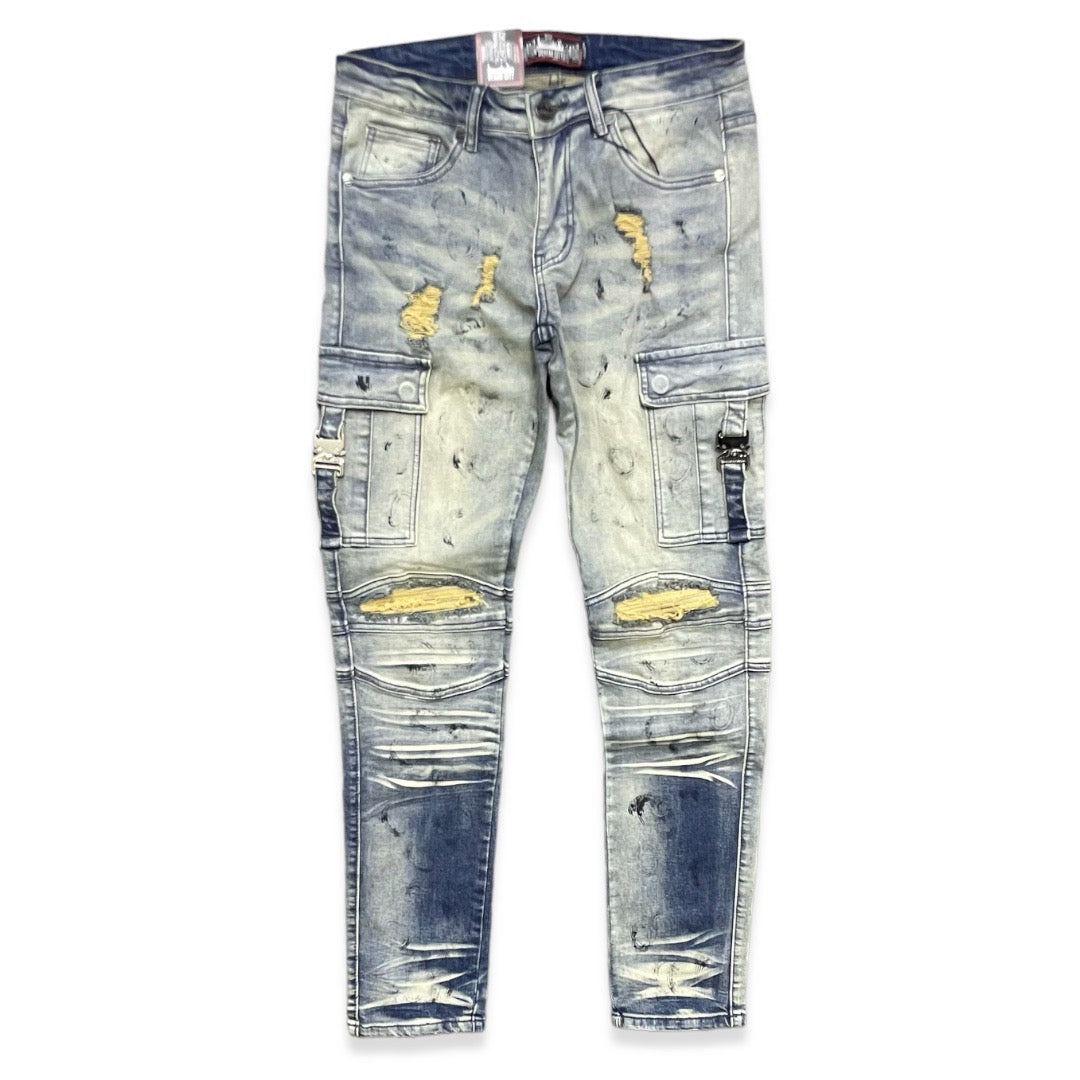 Denimicity (Men's Oil Dirty Wash Cargo Slim Jean -092)