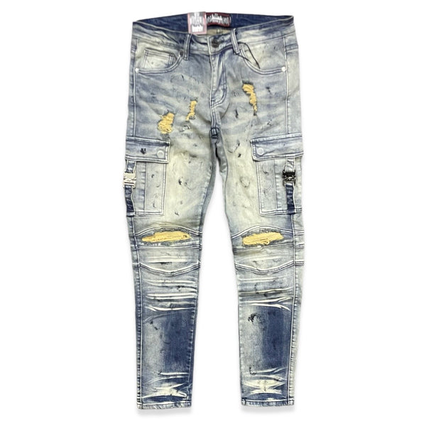 Denimicity (Men's Oil Dirty Wash Cargo Slim Jean -092)