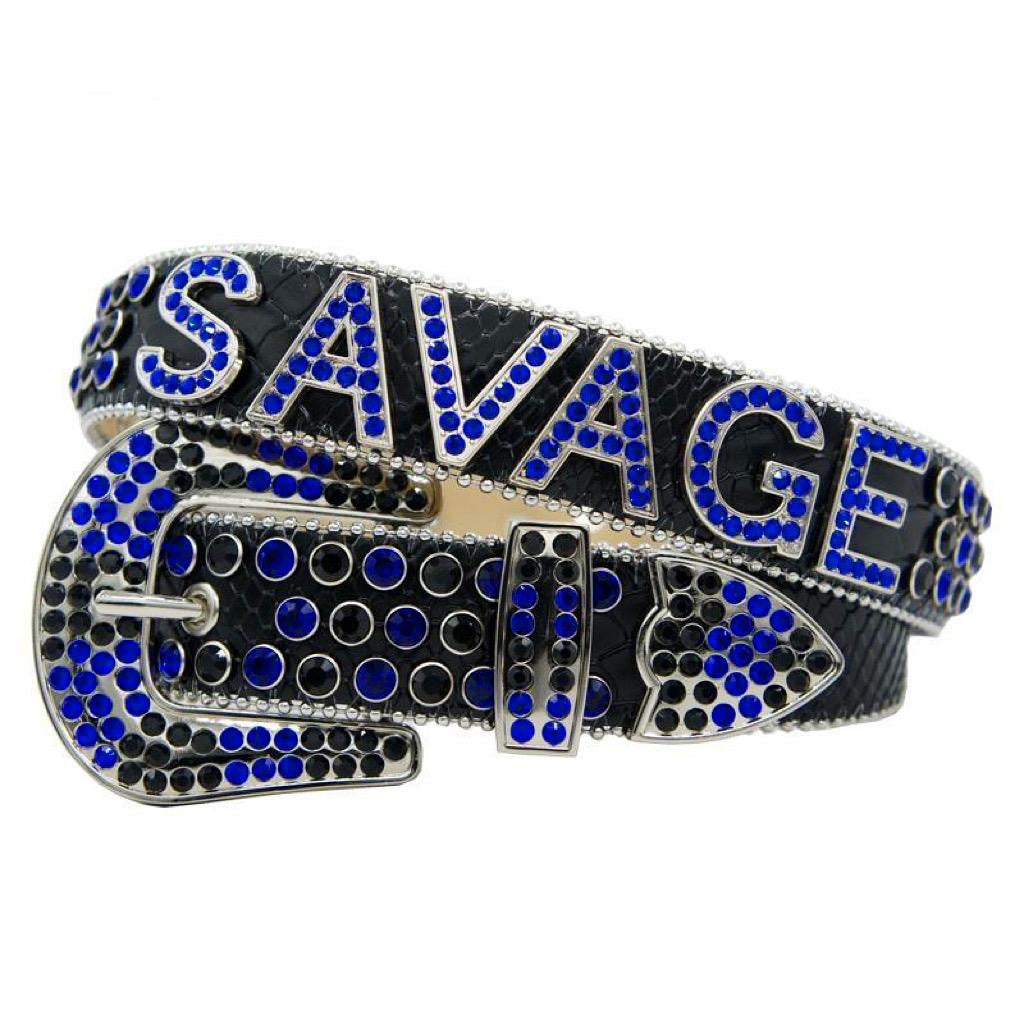 Dna premium Men's belt black/royal blue savage