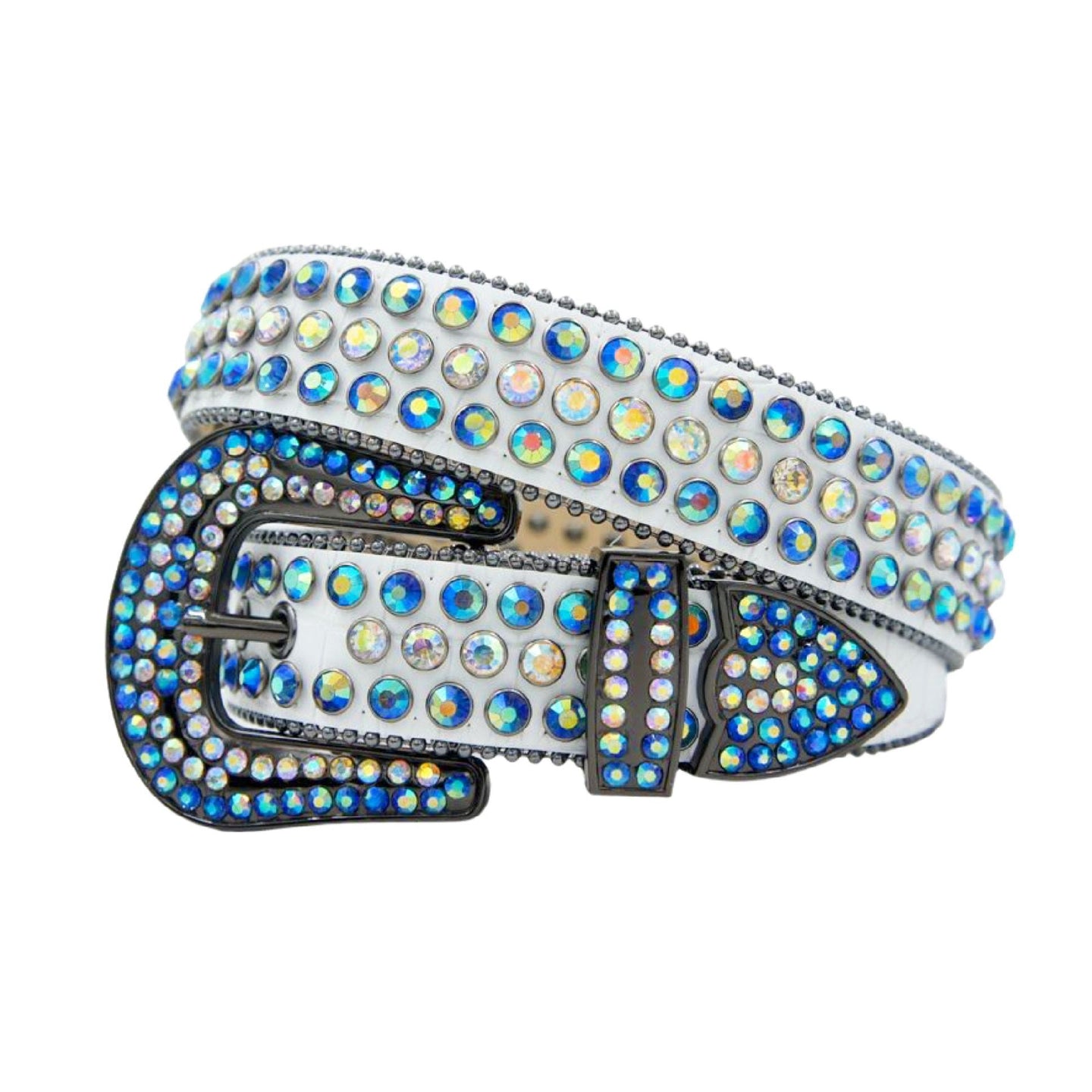 Dna premium Men's belt white /blue sky blue