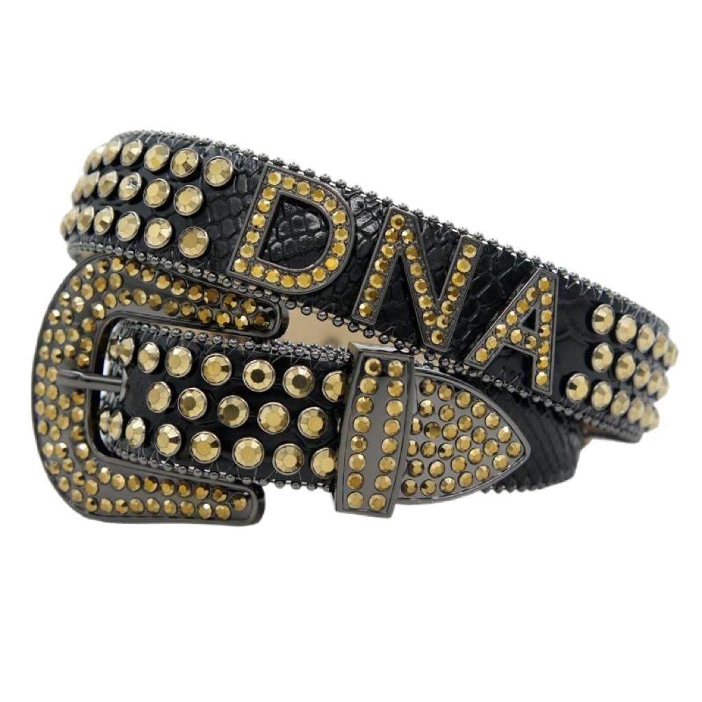 Dna premium Men's belt black/gold