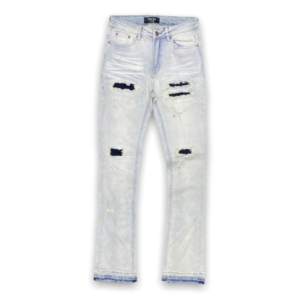 DNA premium (light blue /dark blue stacked cut jean)