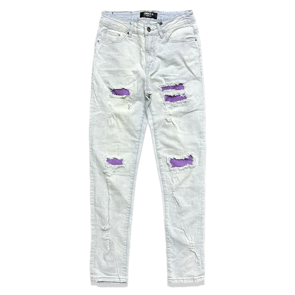 DNA premium (light blue / purple handcrafted cut jean)