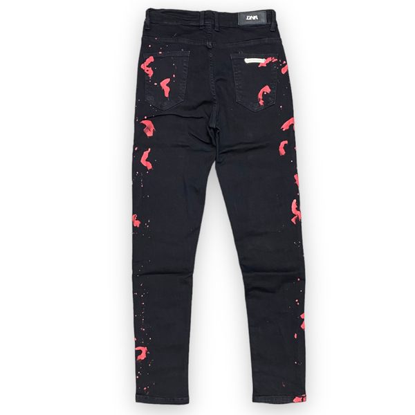 Dna premium (men's black/red crystal handcrafted jean)