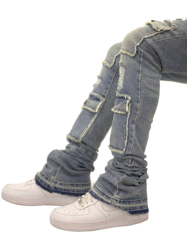 Doctrine denim (savant indigo wash skinny stacked jean)