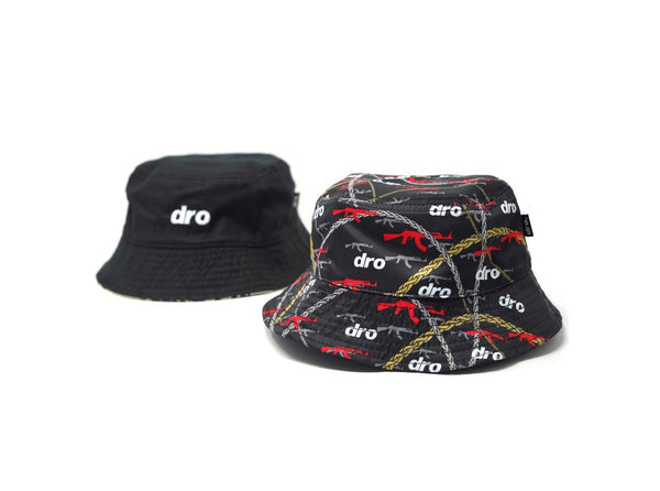 Dro clothing (black “dro gold chain reversible hat)