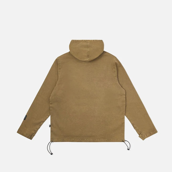 Eight & nine (olive strapped up vintage wash hoodie)